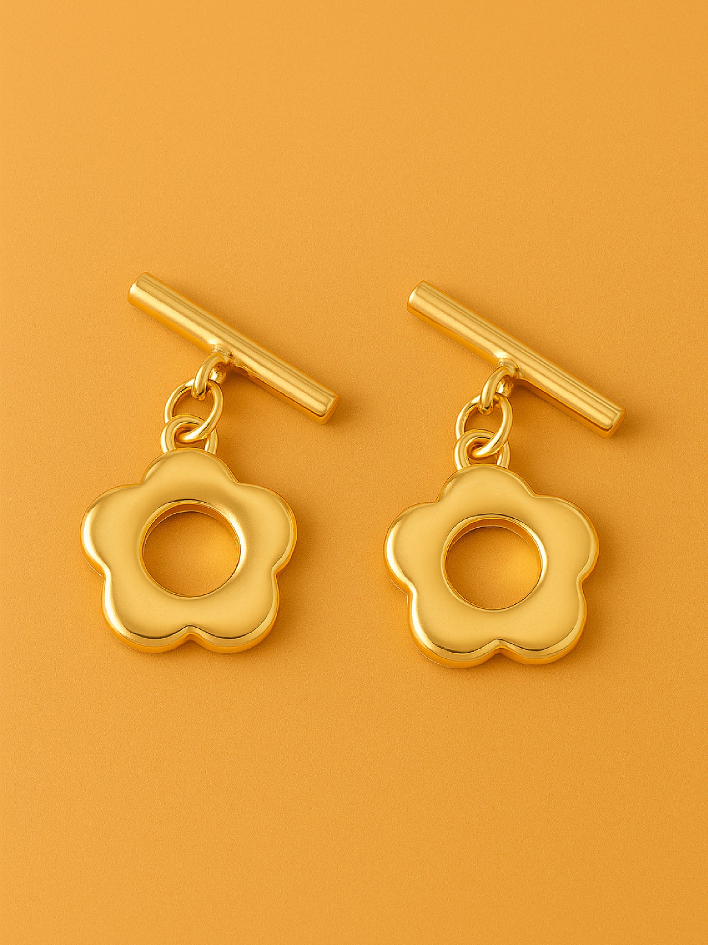 14k Gold Plated Brass Toggle Clasps 13x18mm (2pcs)