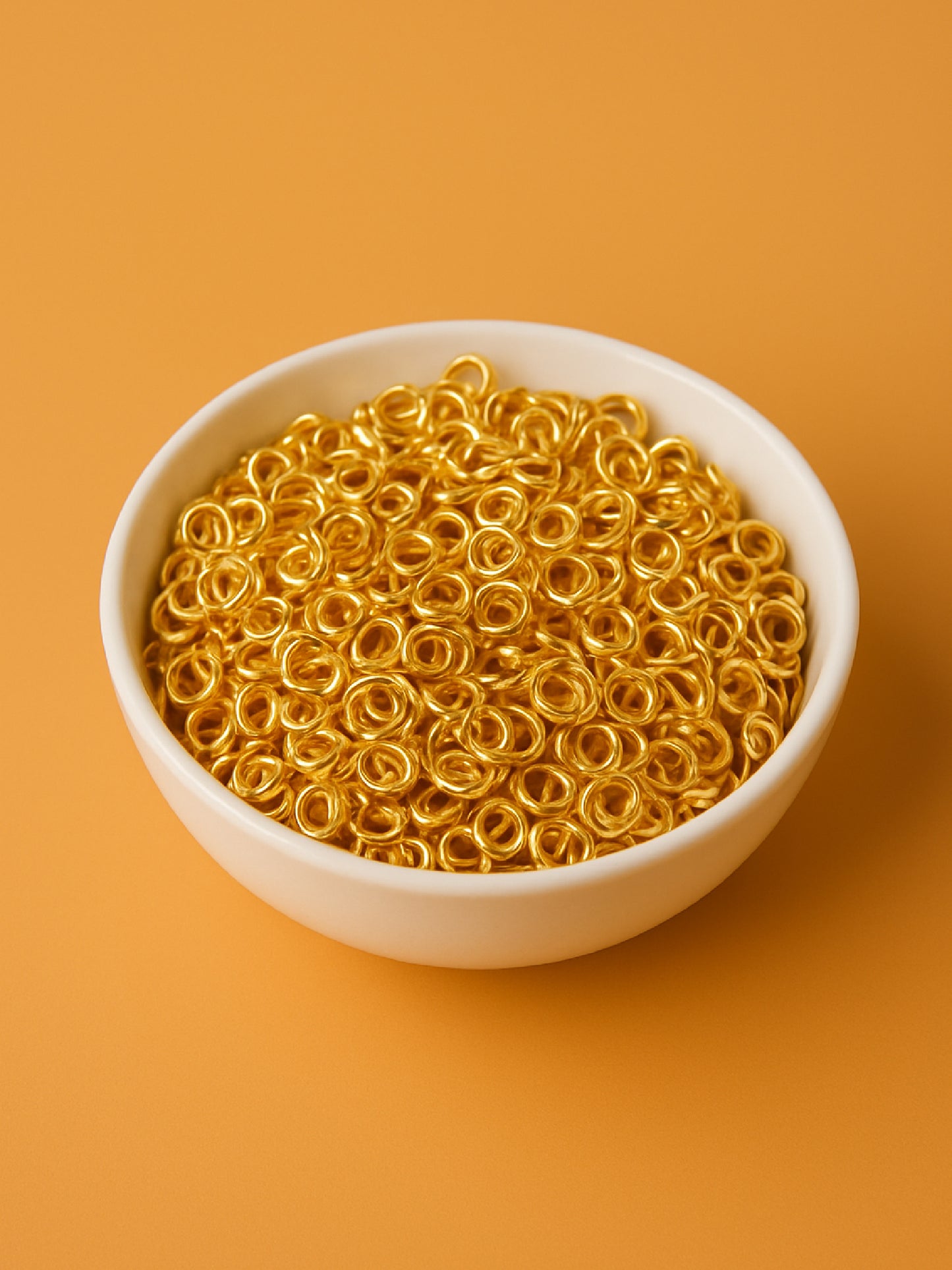 18K Gold Plated Stainless Steel Jump Rings 6 mm (100pcs)