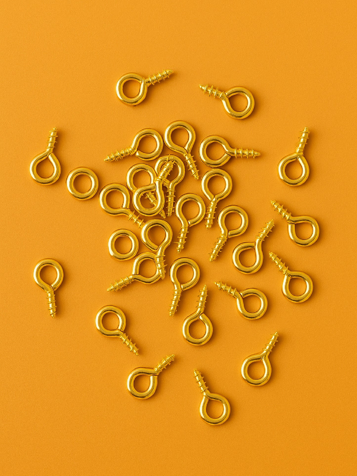 18k Gold Plated Brass Mini Eye Pins 5x10 mm (10pcs)