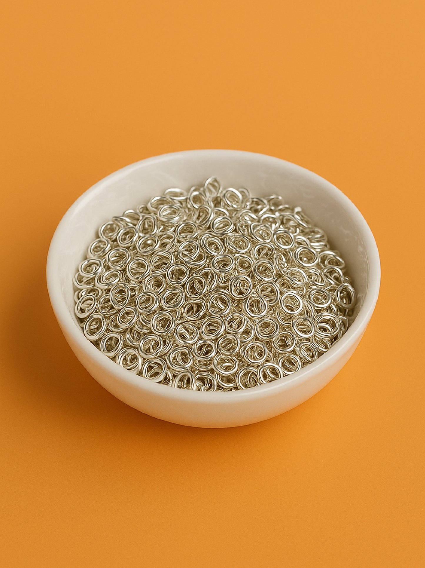 18k Gold Plated Jump Rings 6 mm (100pcs) light silver