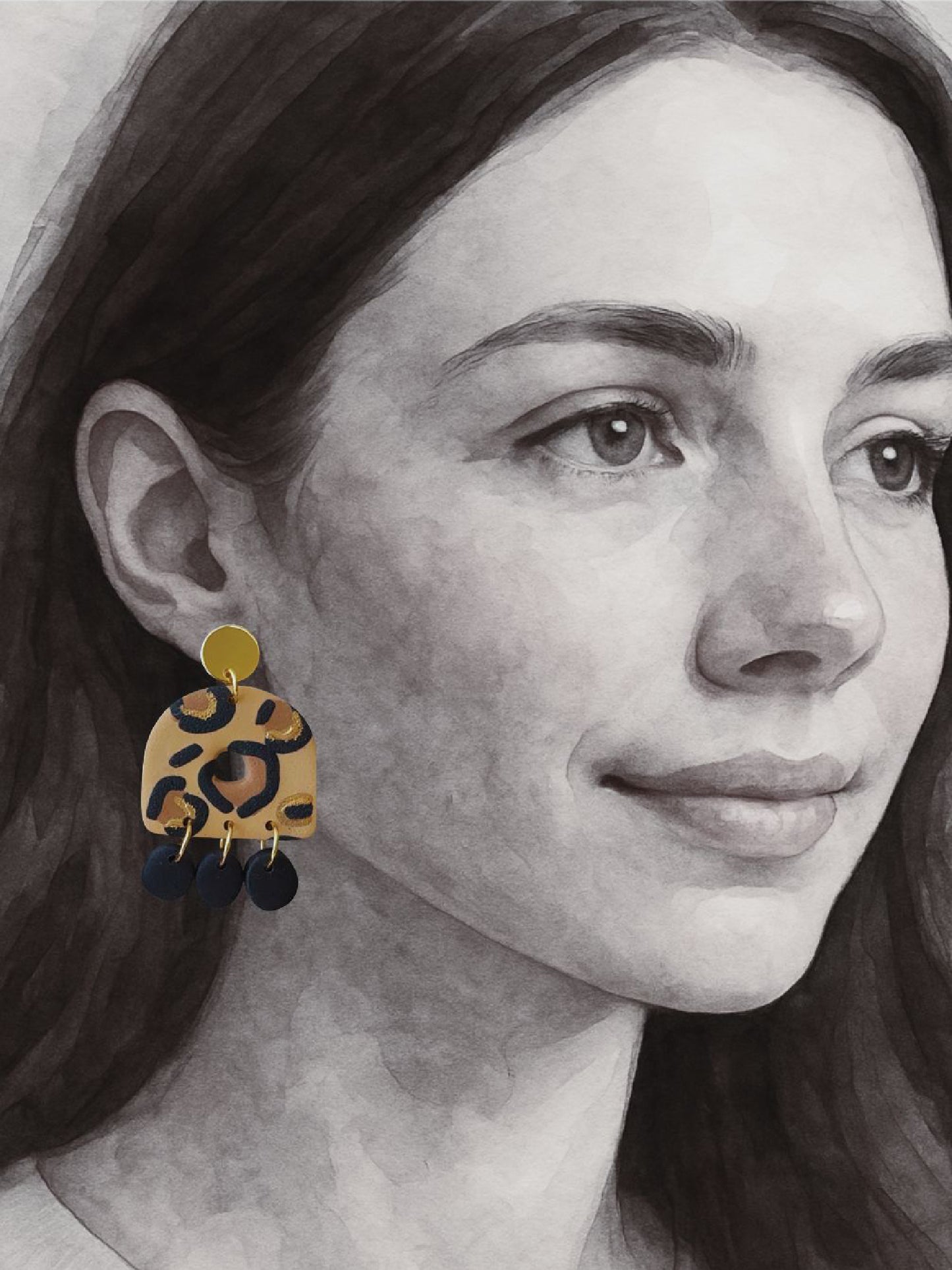 Cheetah Drop Earrings