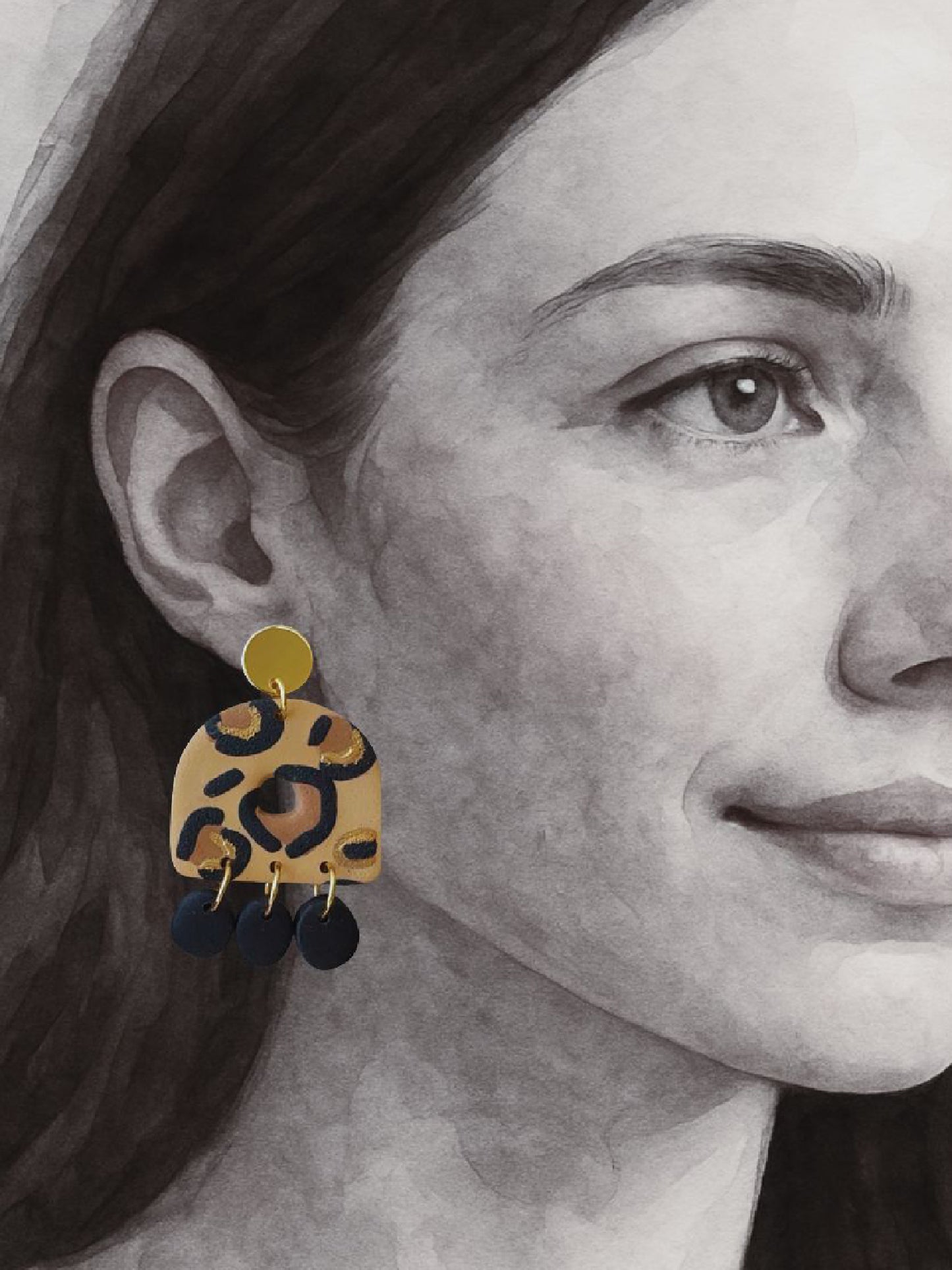 Cheetah Drop Earrings