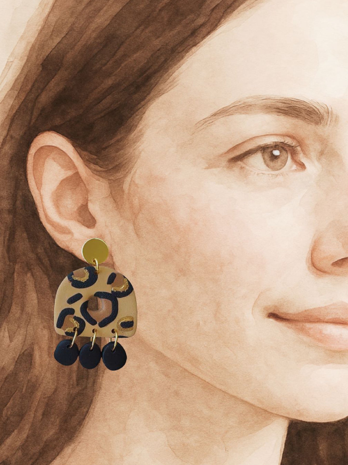 Cheetah Drop Earrings