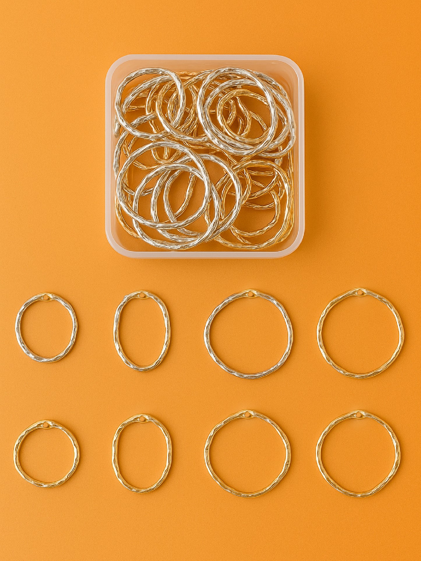 Geometric Round Pendants (gold) (48 pcs)