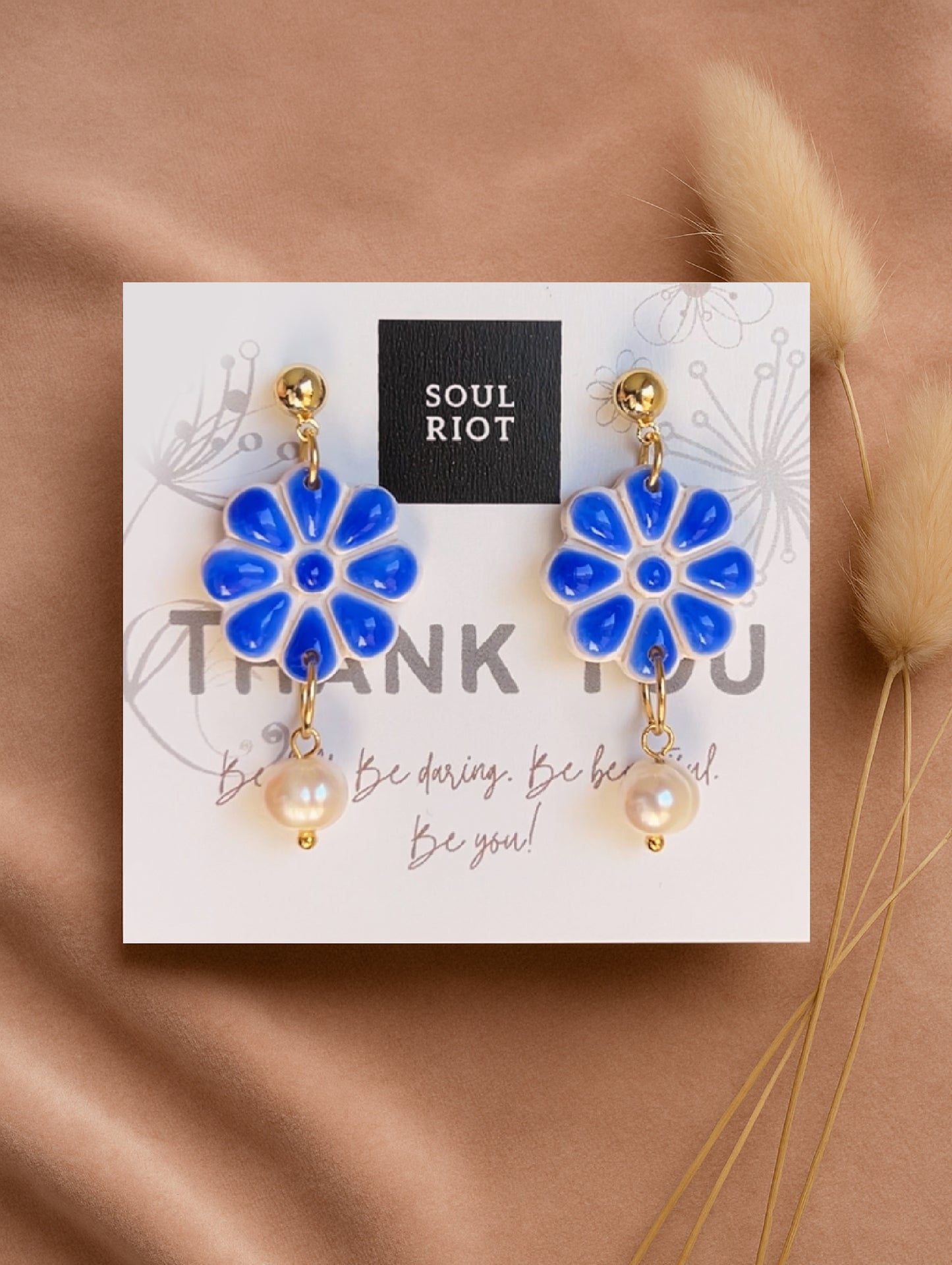 Cobalt Blue Drop Earrings