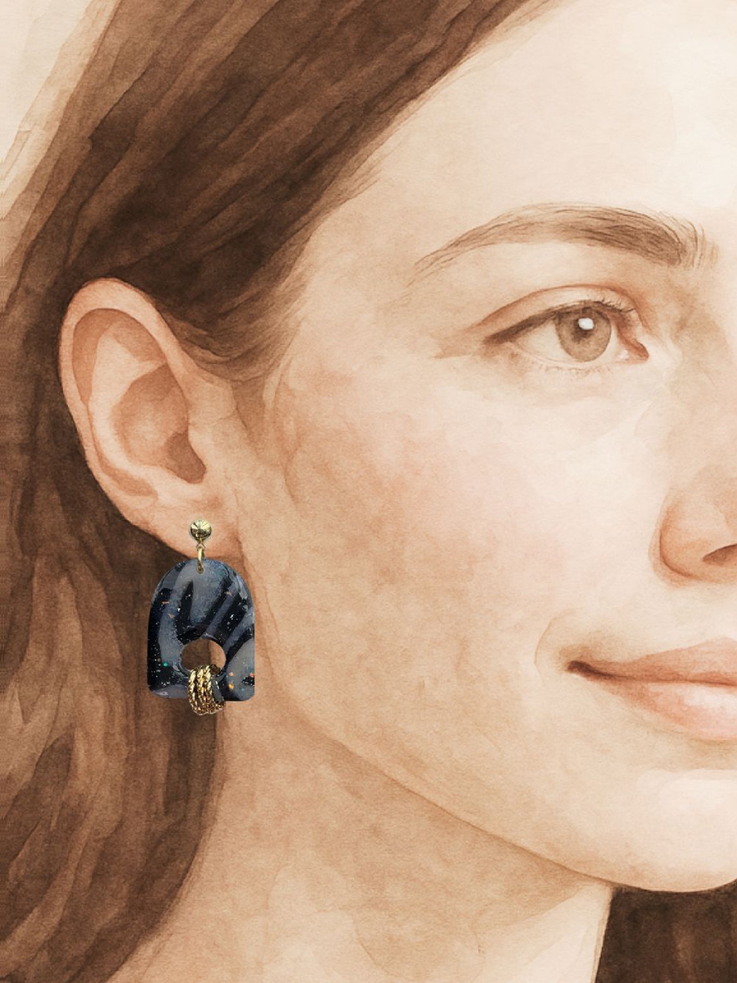 Zebra Drop Earrings