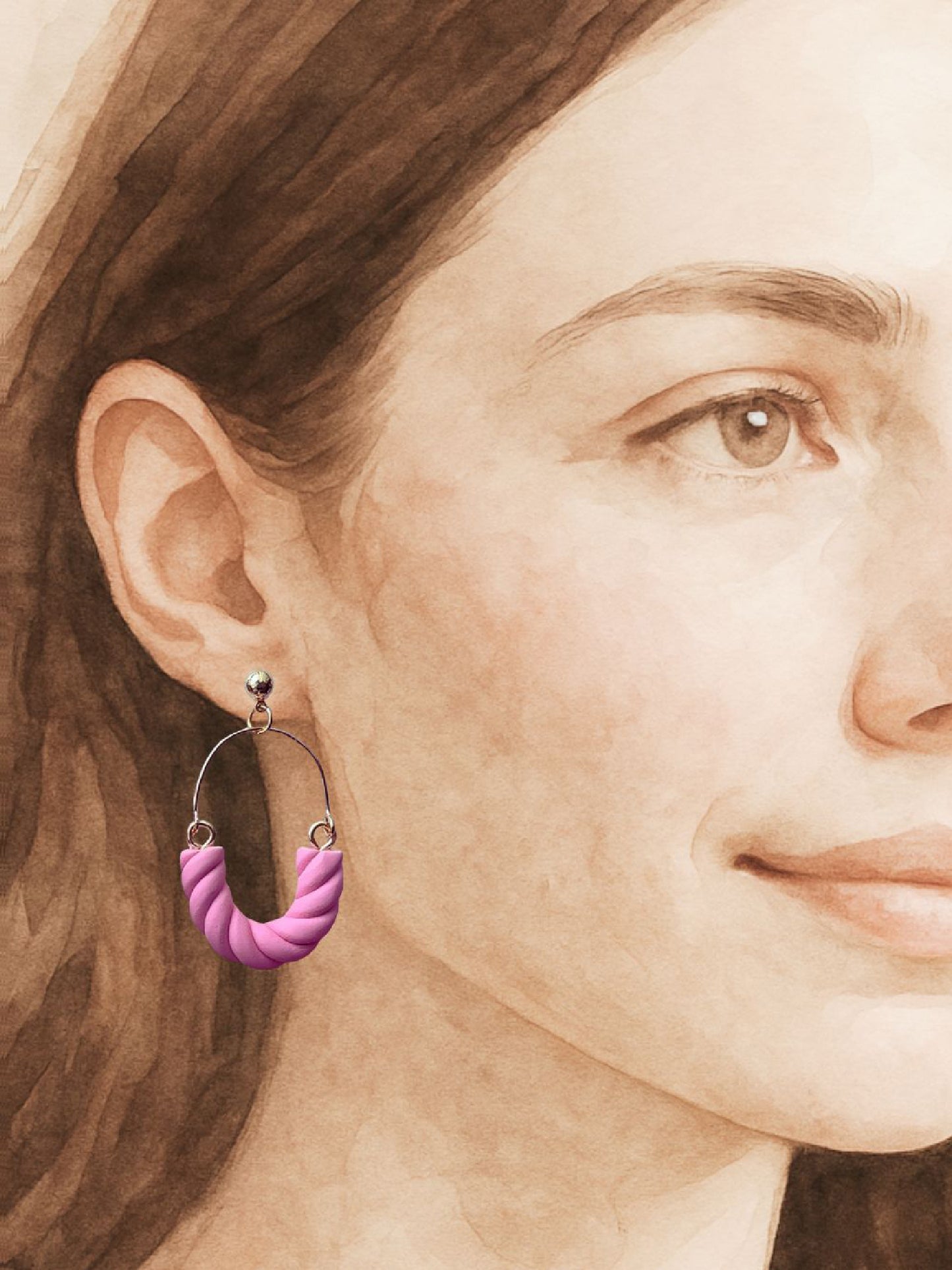 Pink Drop Earrings