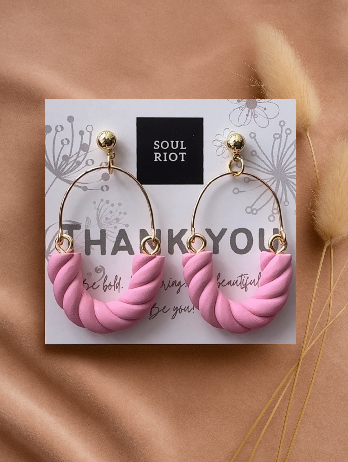 Pink Drop Earrings
