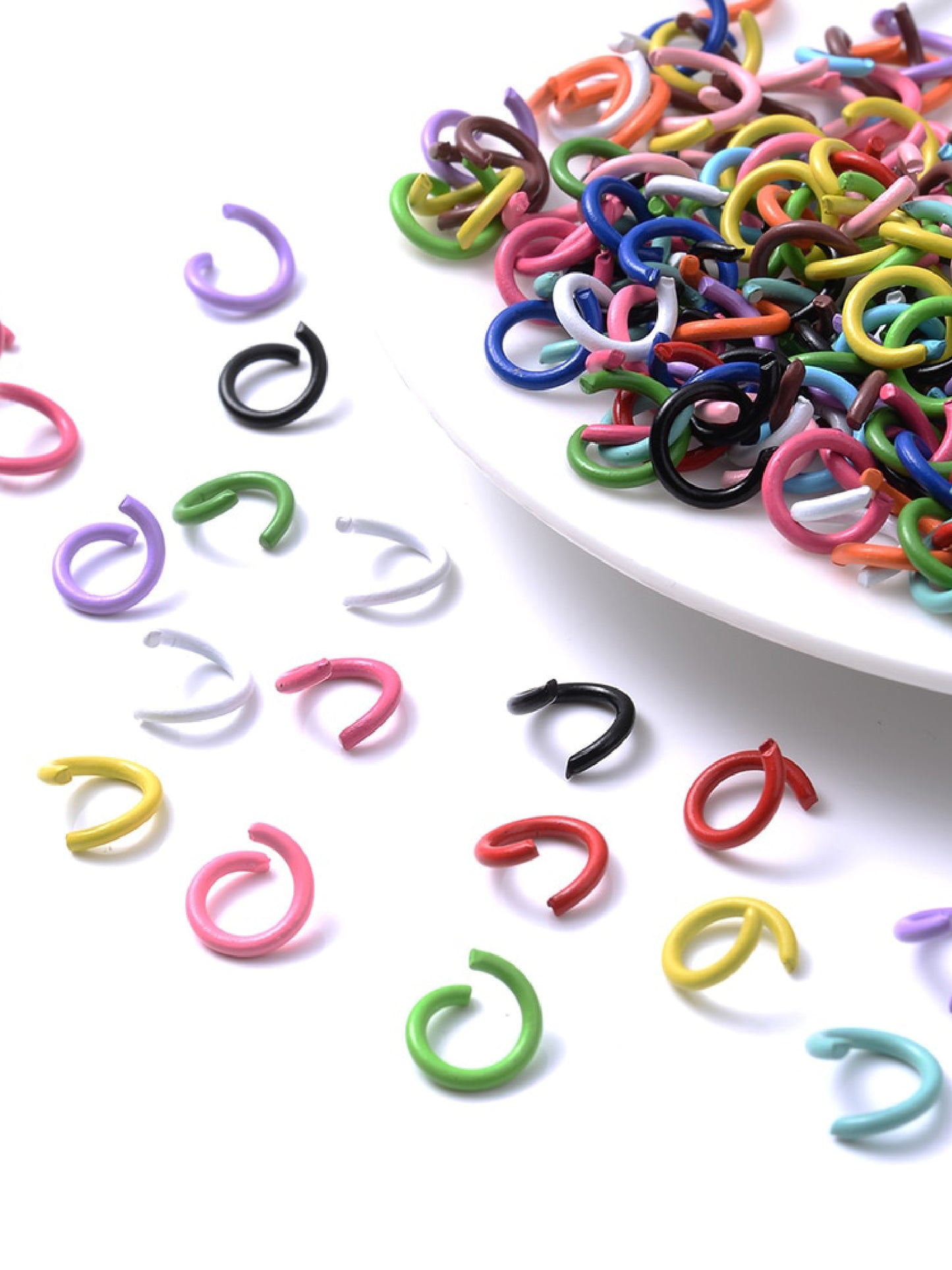 Colorful Jump Rings 6 mm (100pcs)