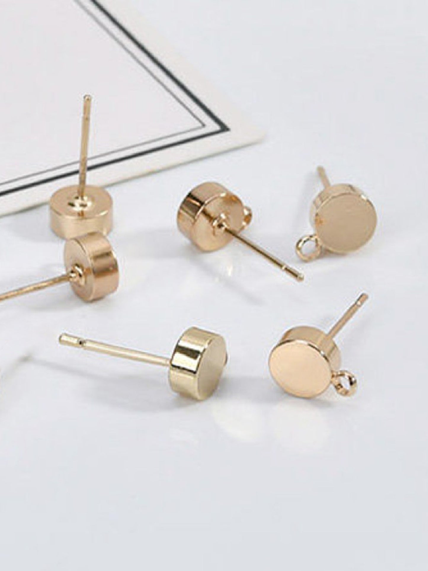 18k Gold Plated Round Post 6mm (gold) (10pcs) gold pre-order