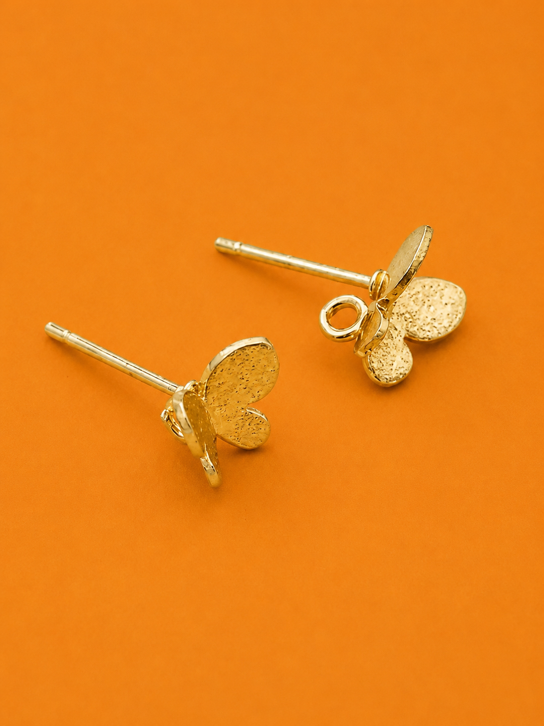 Butterfly Studs 18K Nickel Free Real Gold Plated Butterfly Earring Posts (10 pcs) pre-order