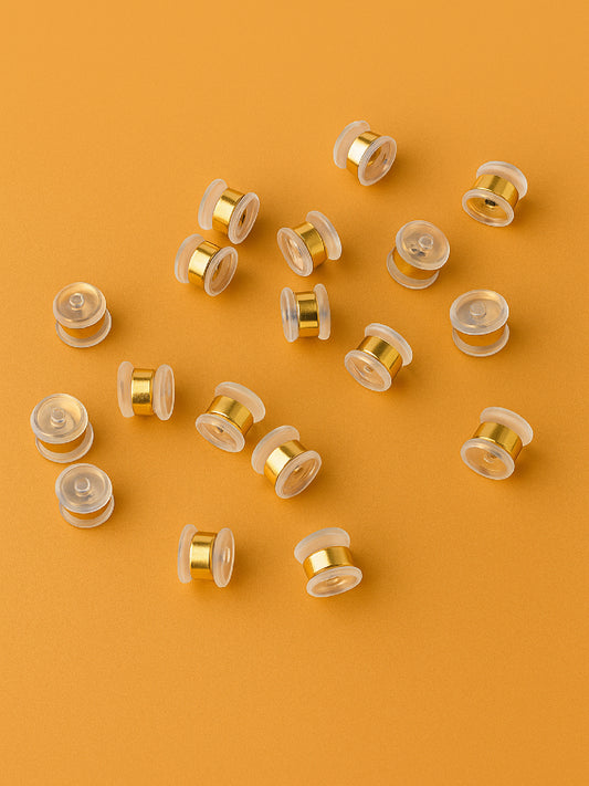 18K Gold Plated Clutch Earring Backs (10pcs)