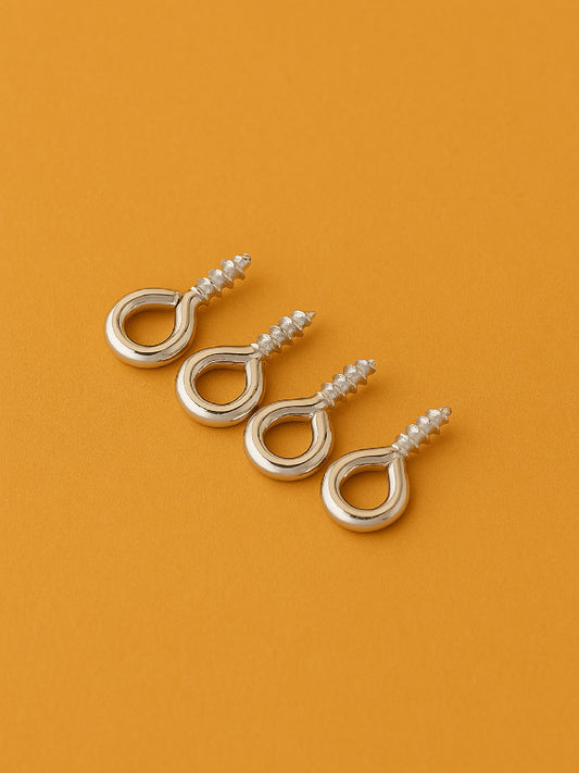 18k Gold Plated Brass Mini Eye Pins 4x8 mm (10pcs)