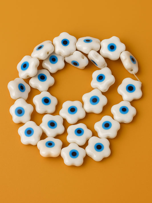 Ceramic Evil Eye Beads 14mm (2pcs)
