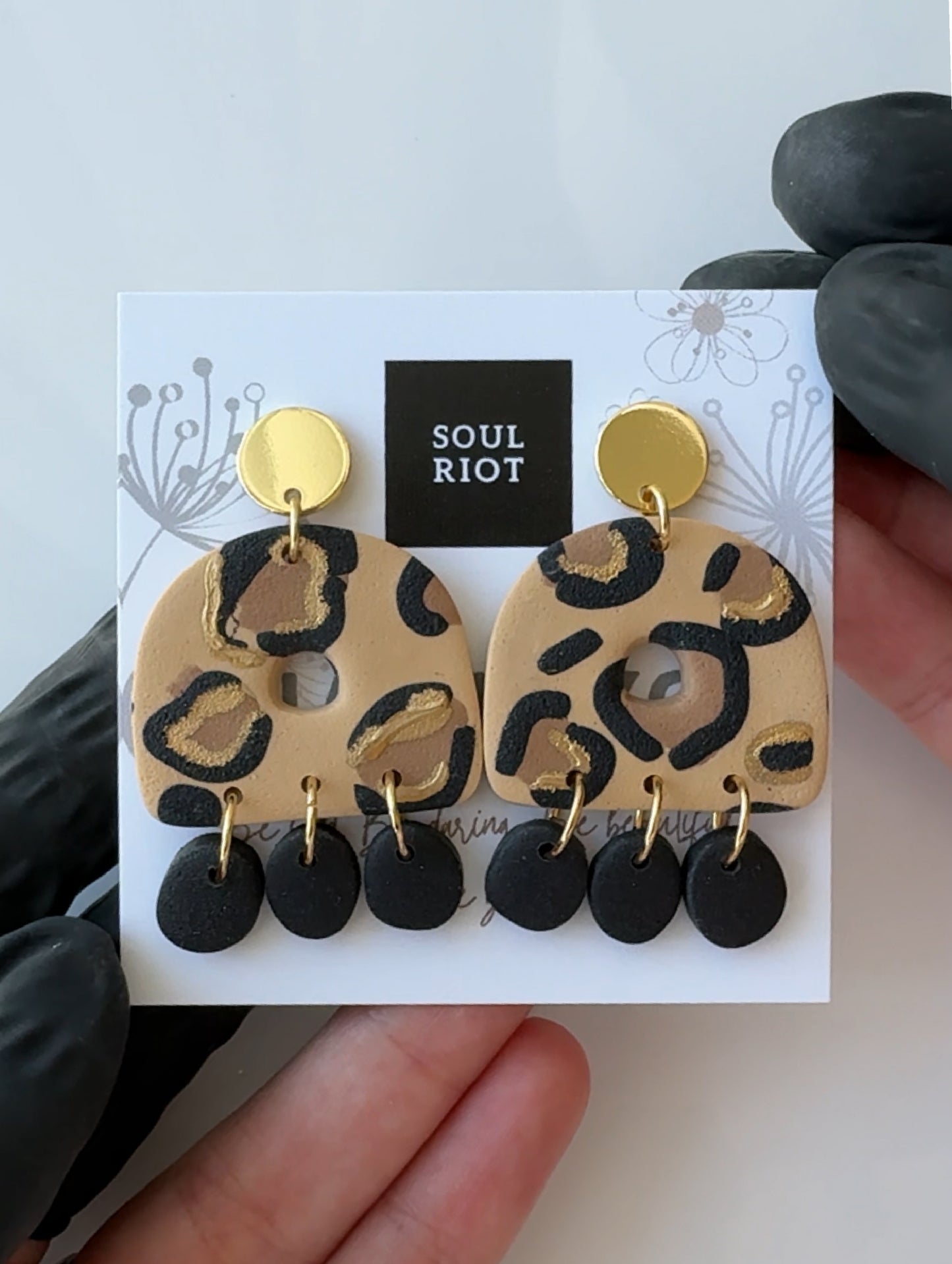 Cheetah Drop Earrings