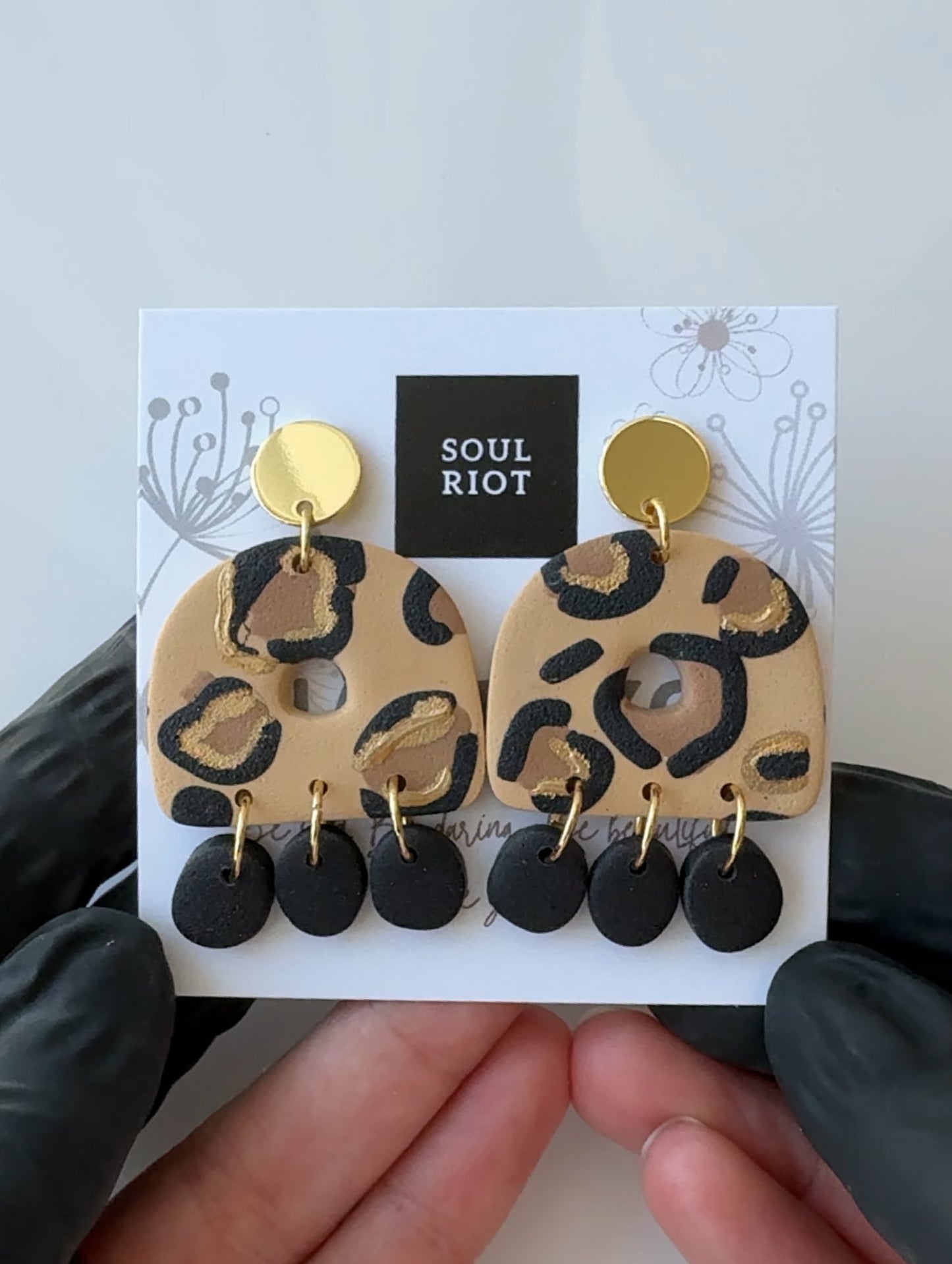 Cheetah Drop Earrings