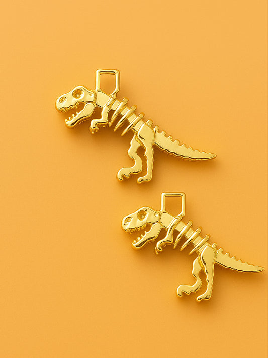 Dinosaur Charms (gold) (2pcs)