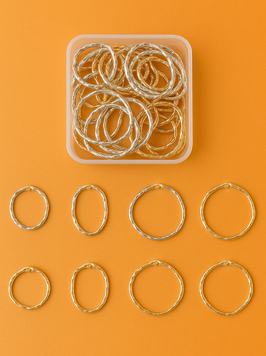 Geometric Round Pendants (gold) (48 pcs)