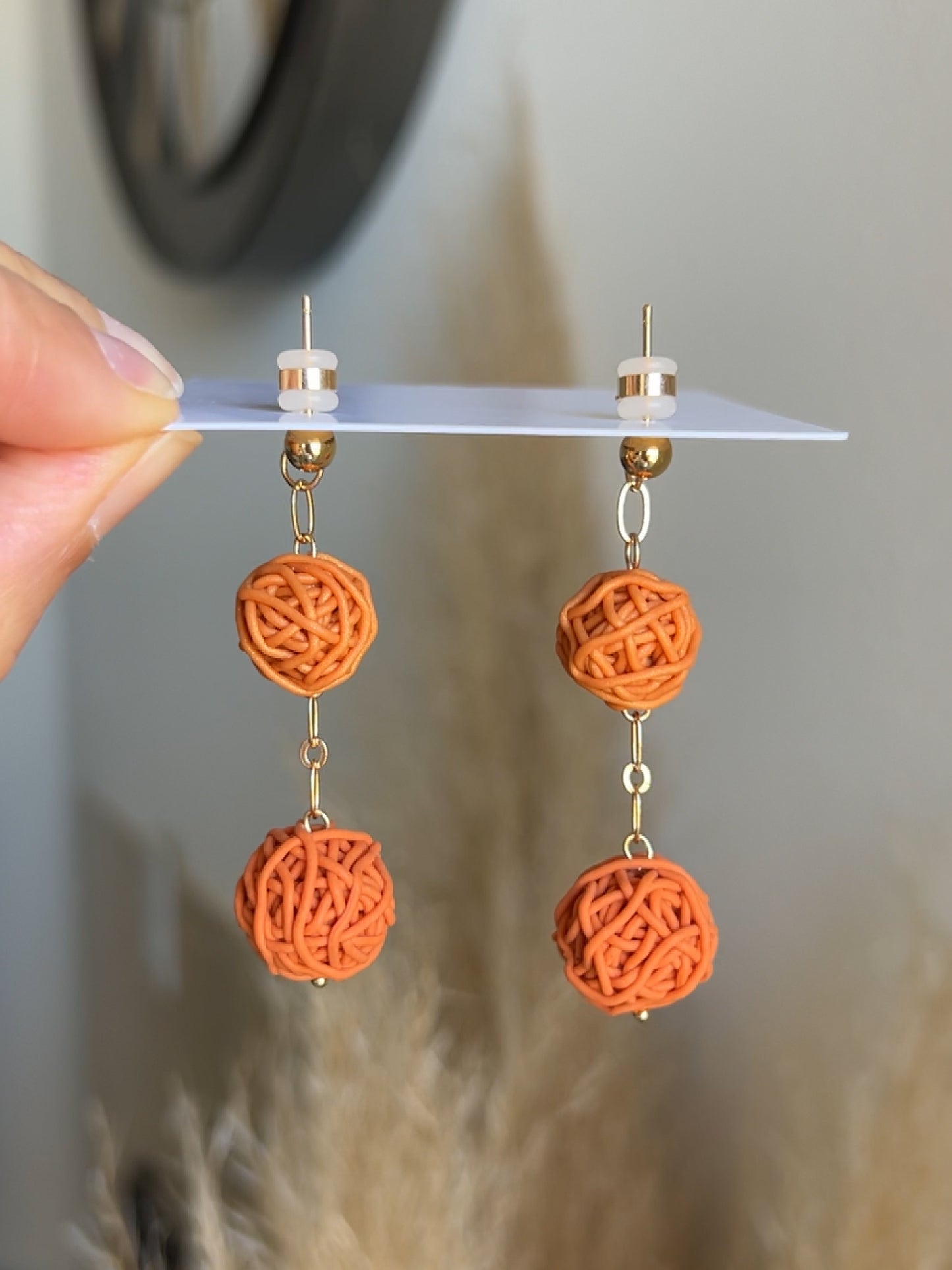 Yarn Balls Drop Earrings