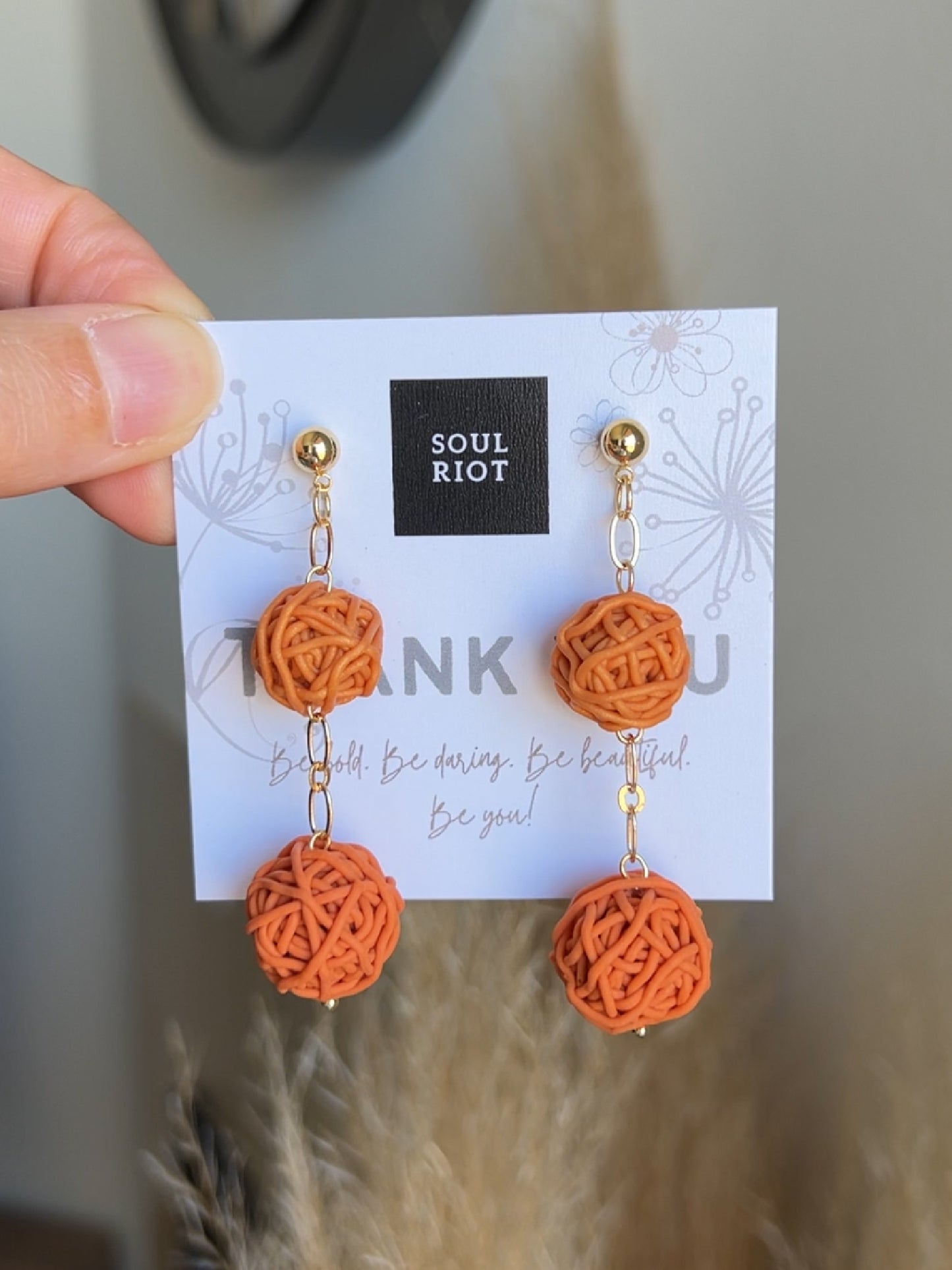 Yarn Balls Drop Earrings