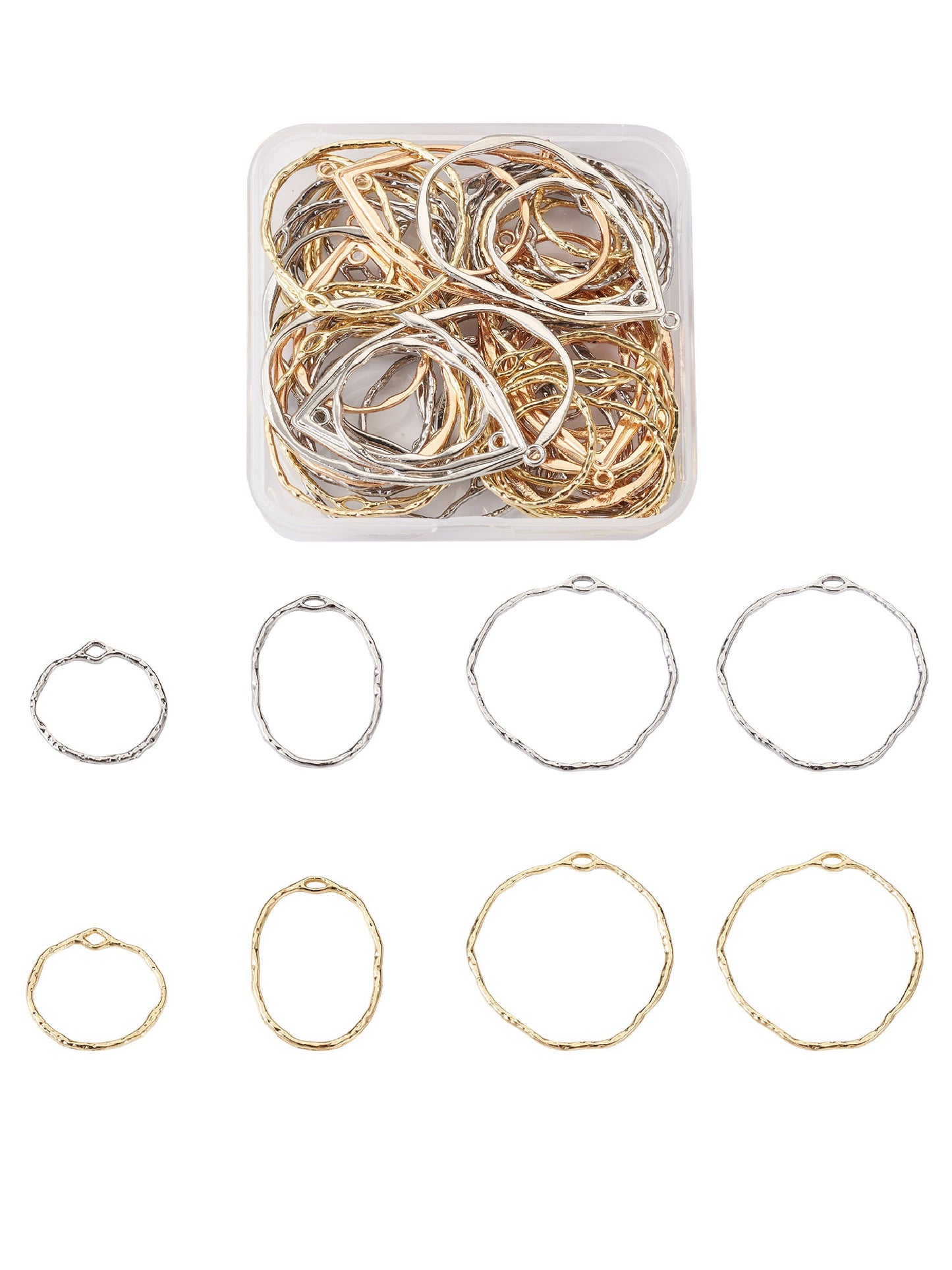 Geometric Round Pendants (gold) (48 pcs)