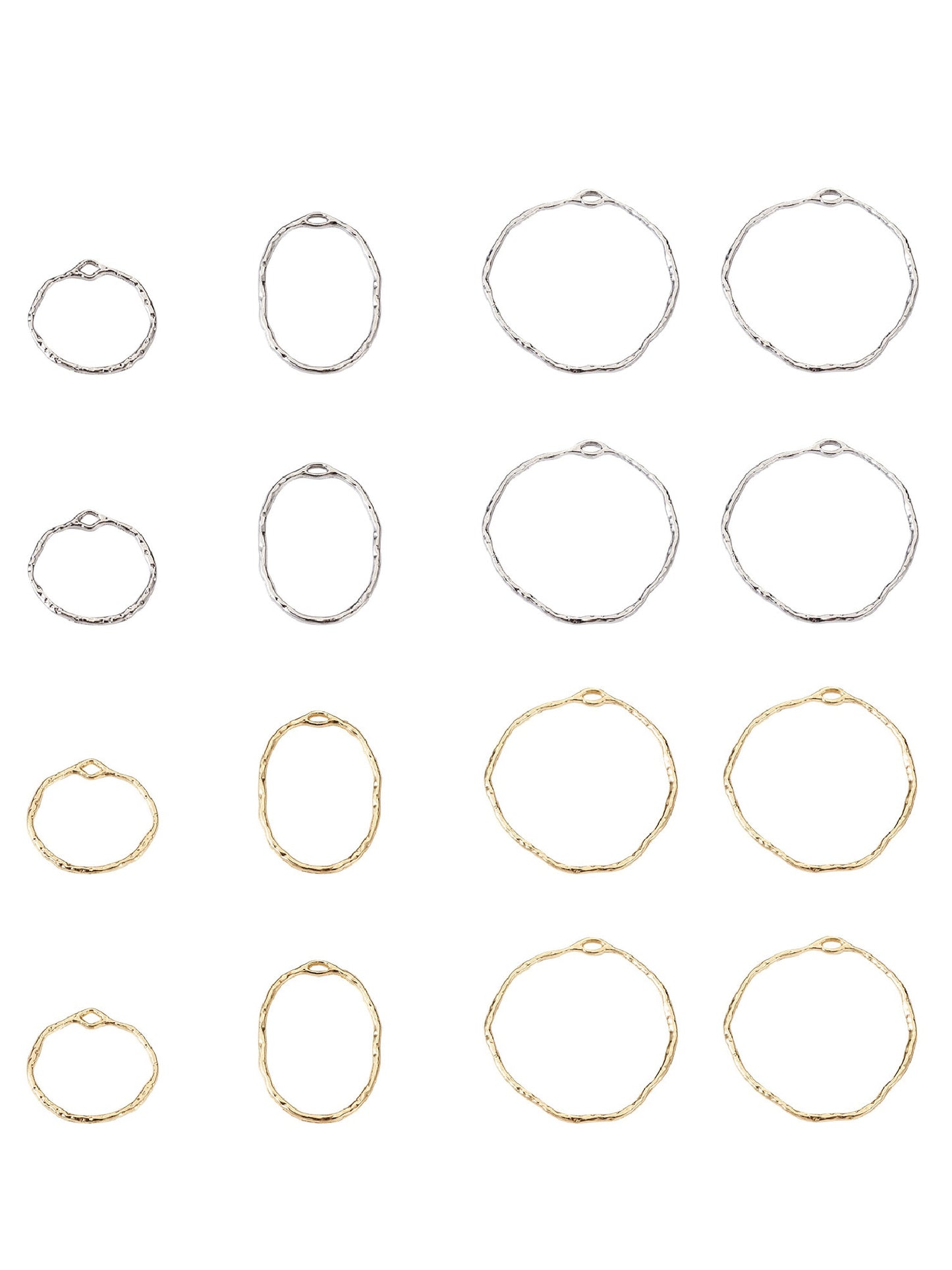 Geometric Round Pendants (gold) (48 pcs)