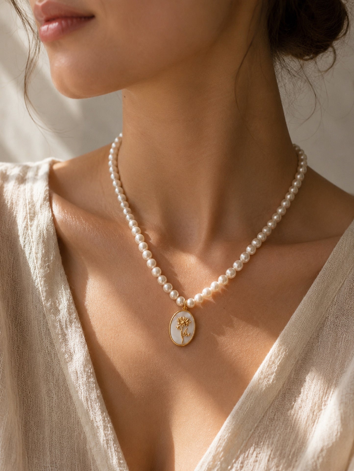Birth Floral Fresh Pearl Necklace (pre-order)