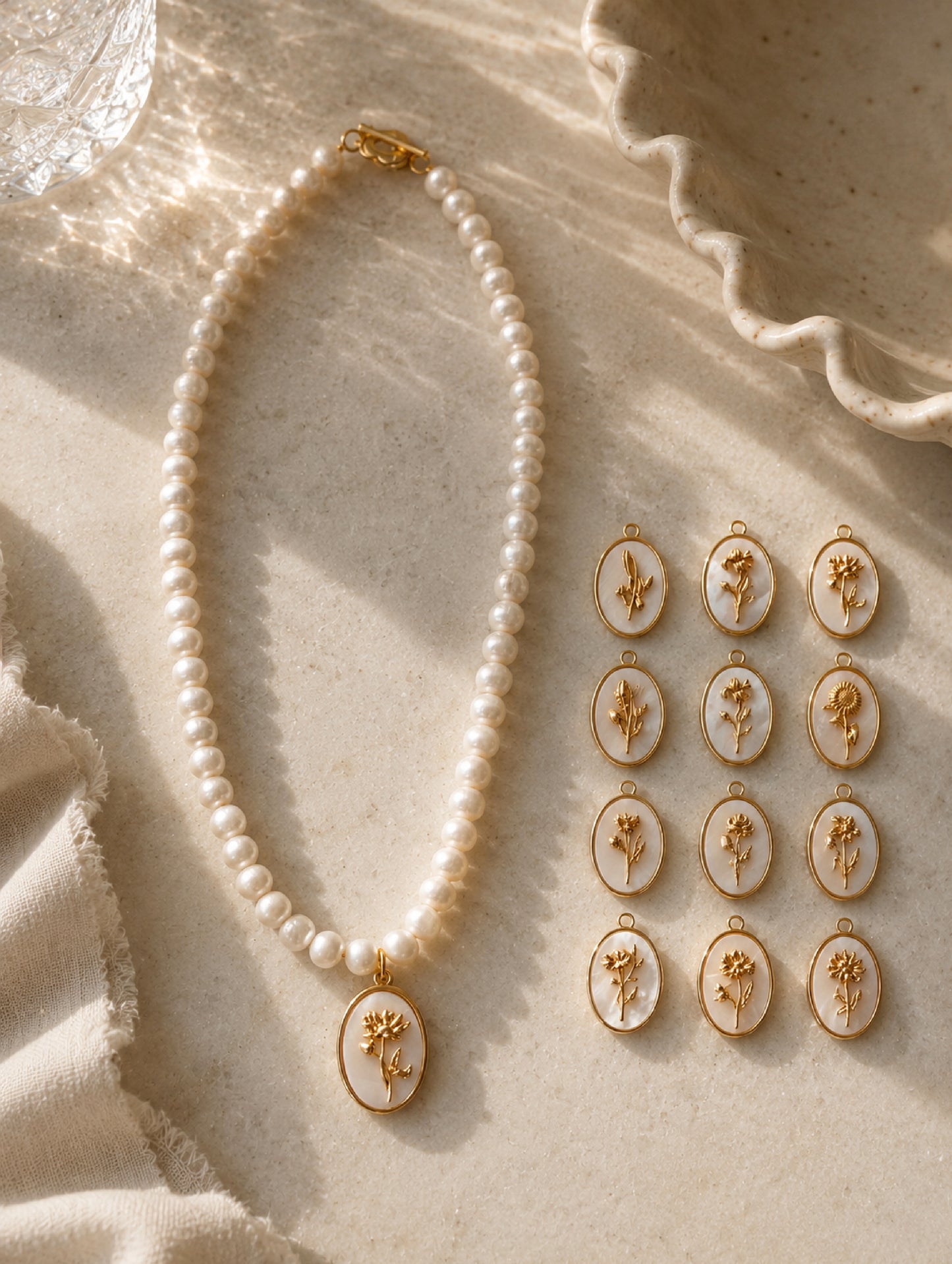 Birth Floral Fresh Pearl Necklace (pre-order)