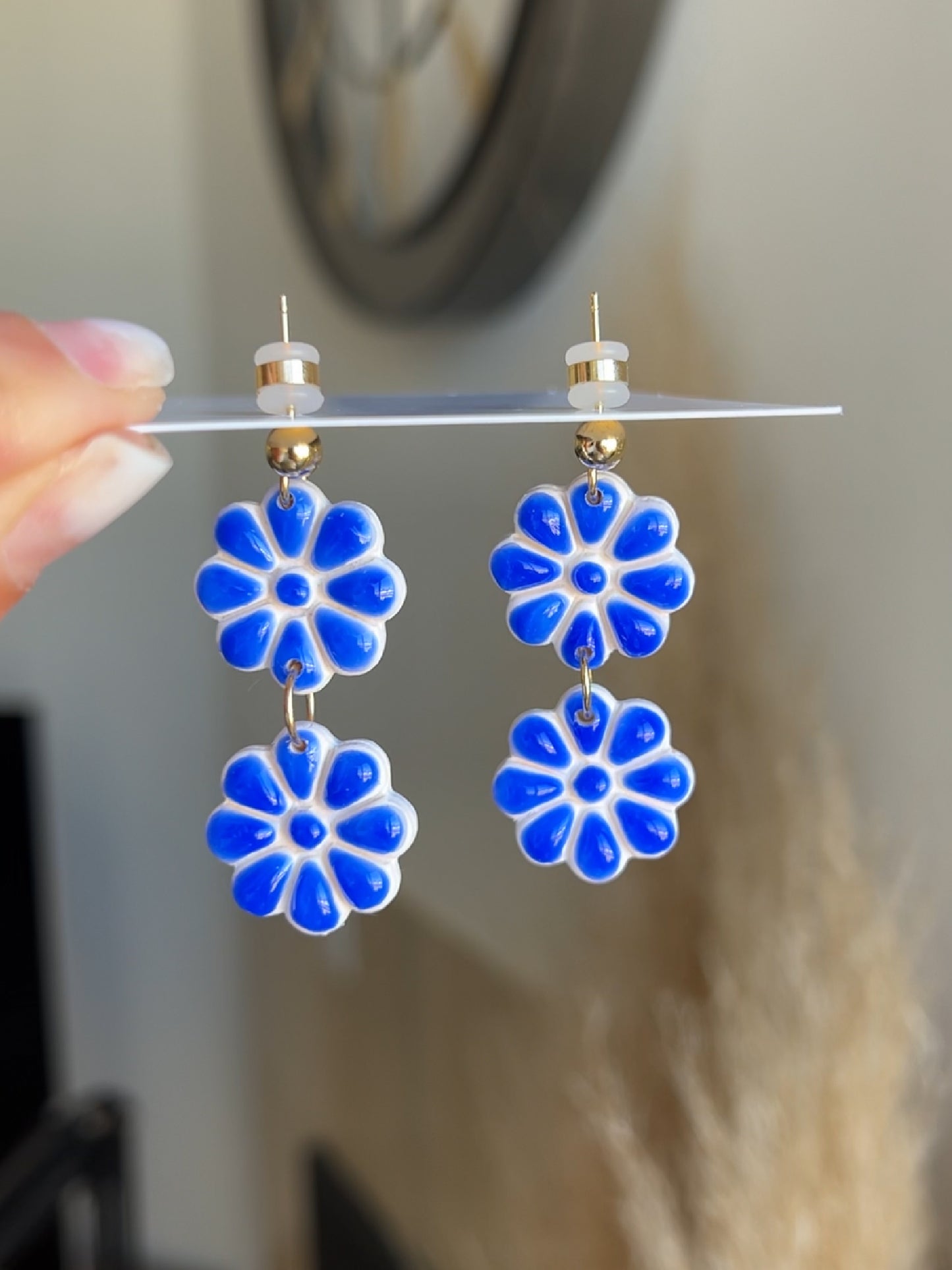 Cobalt Blue Drop Earrings