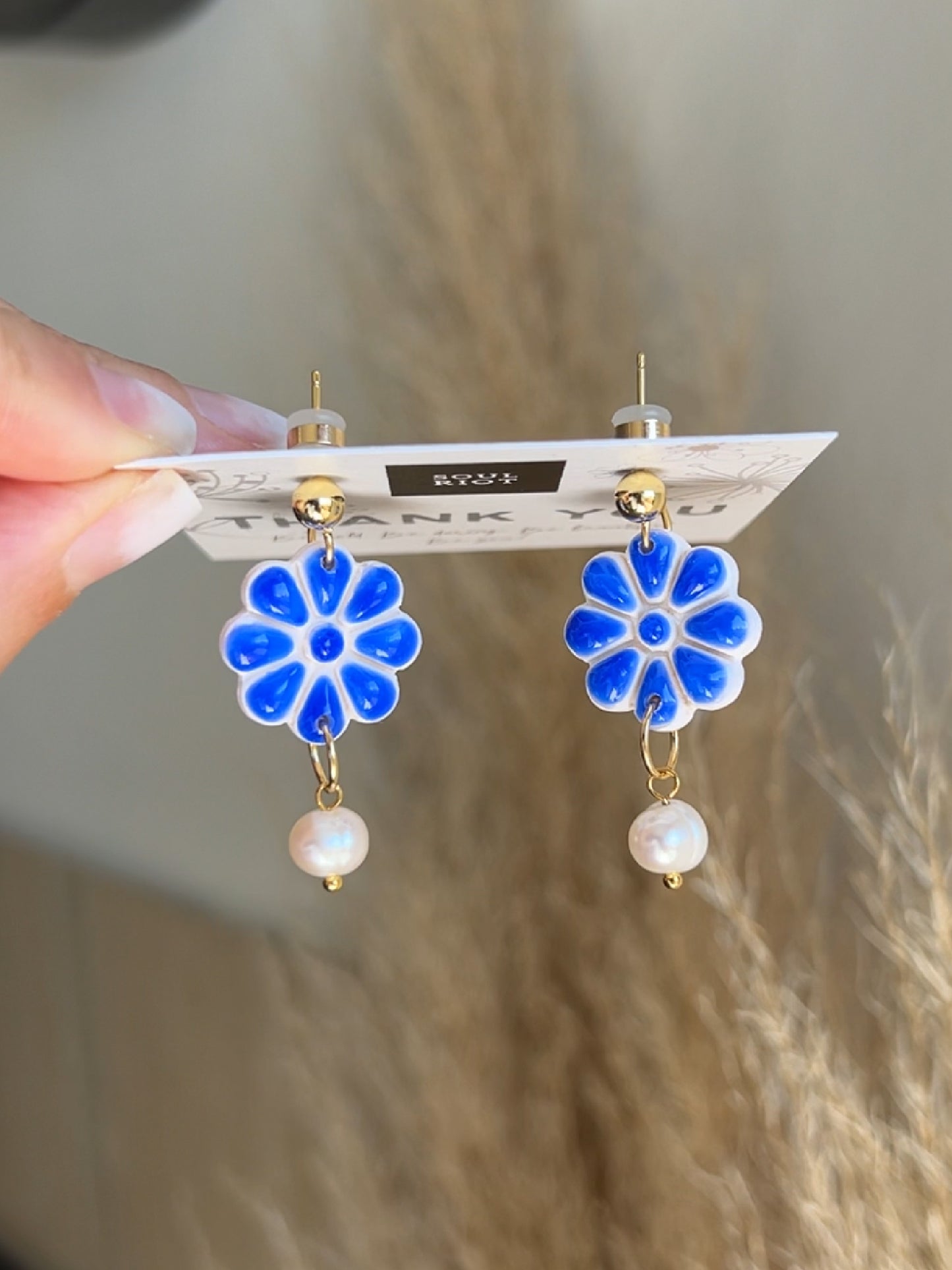 Cobalt Blue Drop Earrings