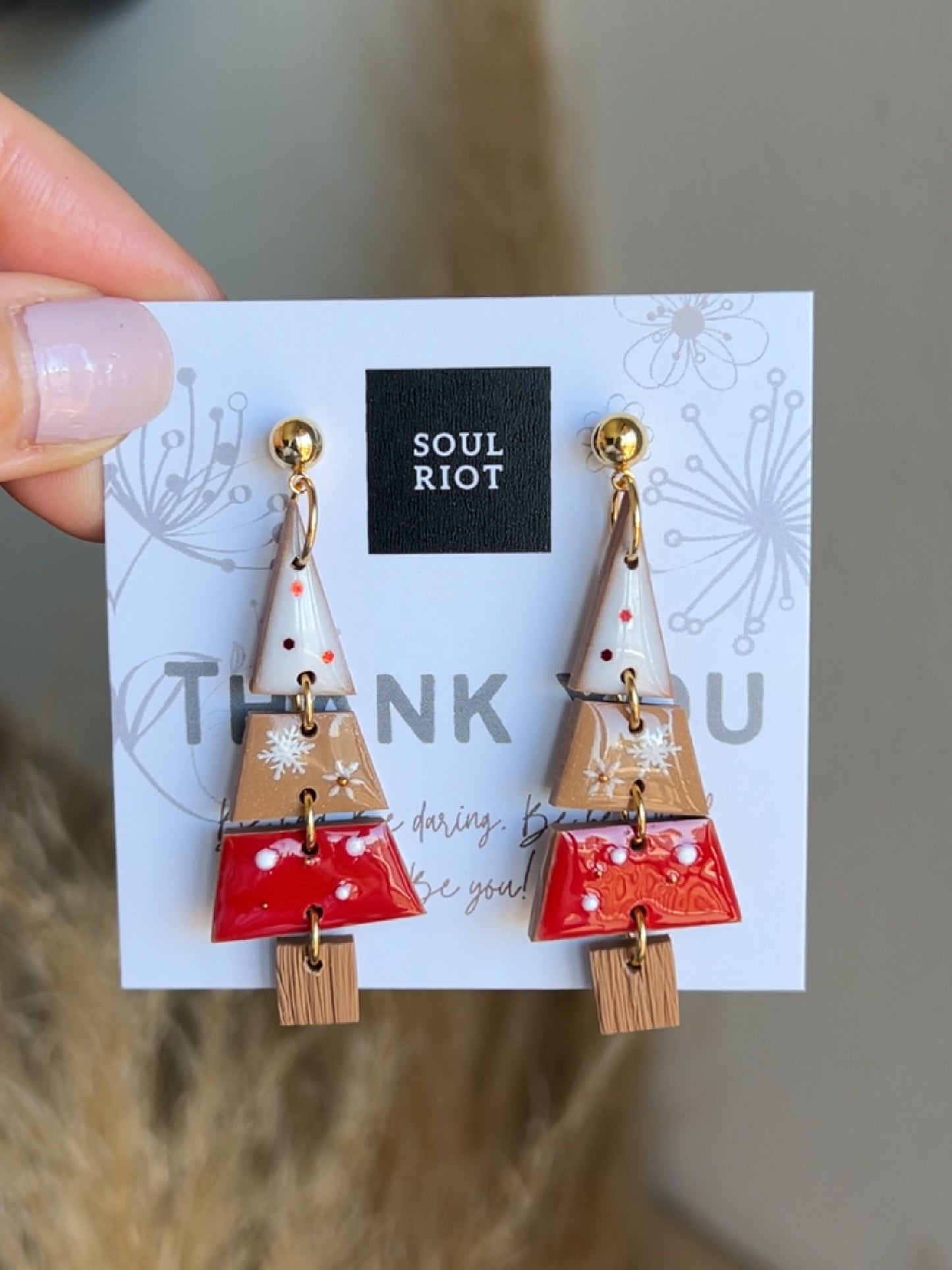 Christmas tree Drop Earrings