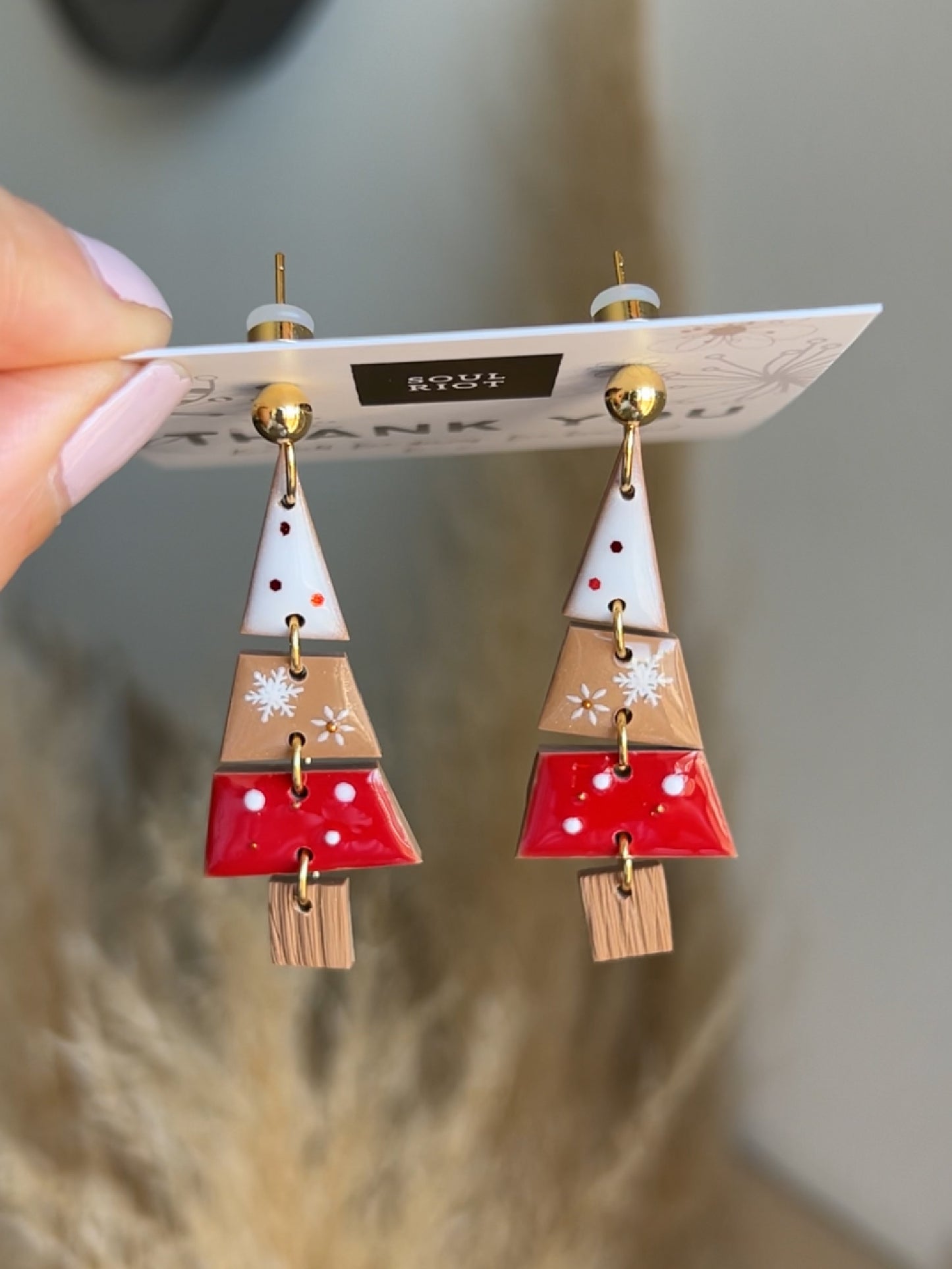 Christmas tree Drop Earrings