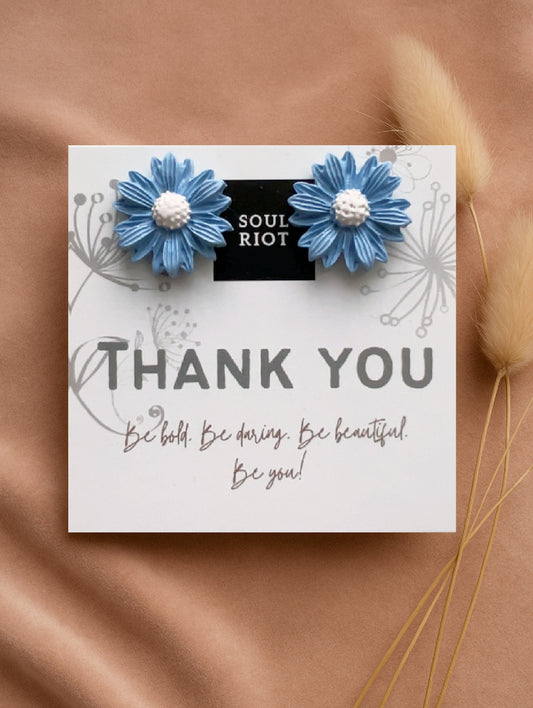 Daisy Blue Studs Earrings