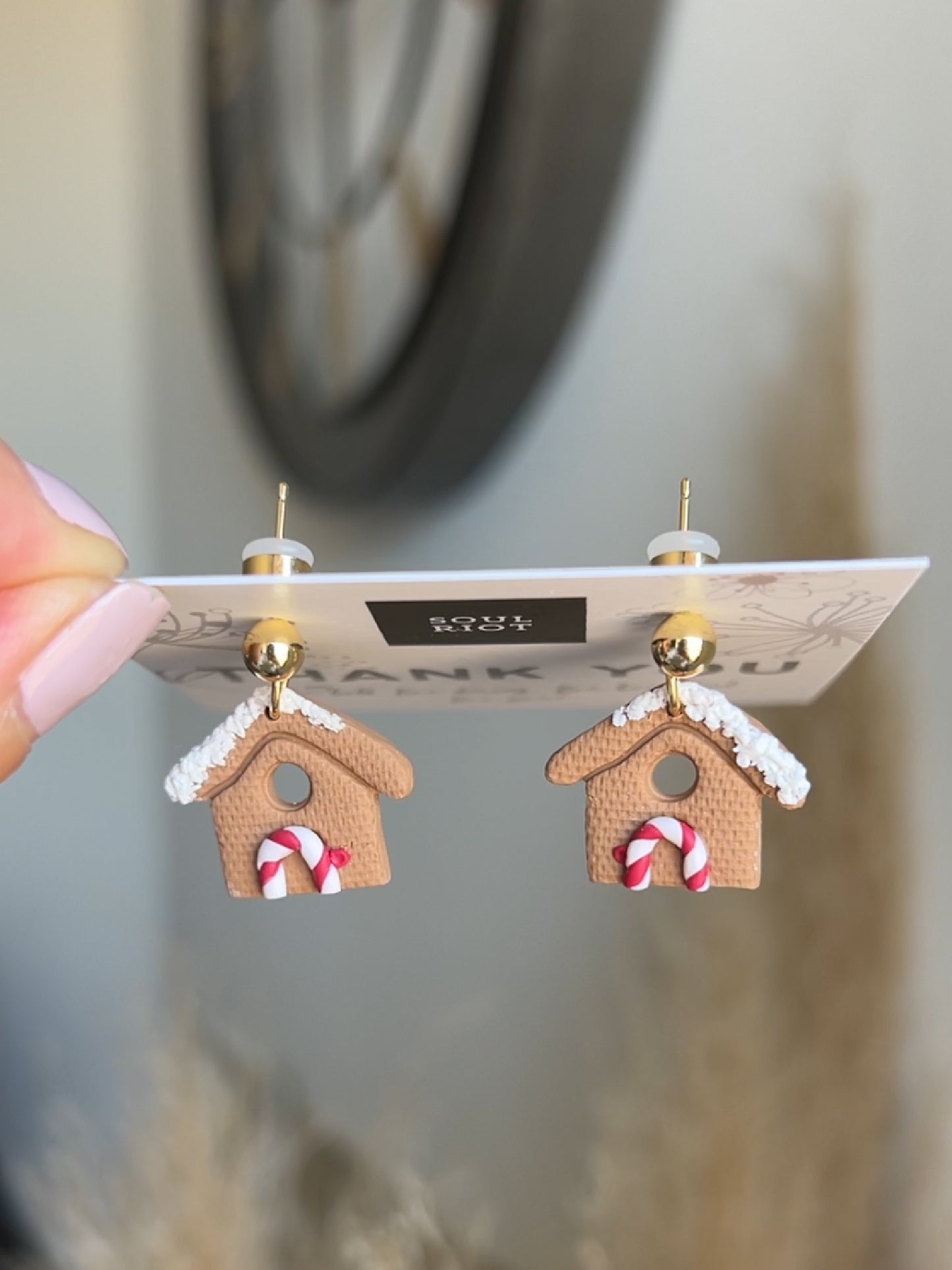 Gingerbread House Earrings