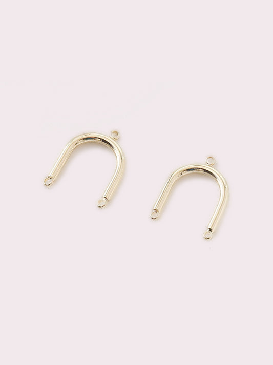 18K Gold plated U Shape Connector (gold) (10pcs)