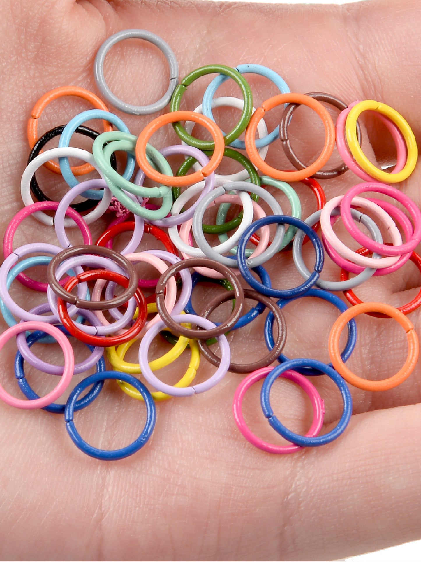 Colorful Jump Rings 10 mm (90pcs)