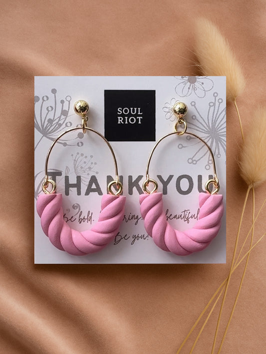 Pink Drop Earrings
