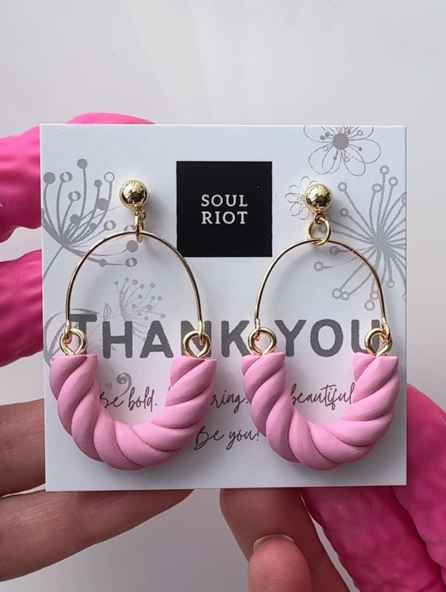 Pink Drop Earrings