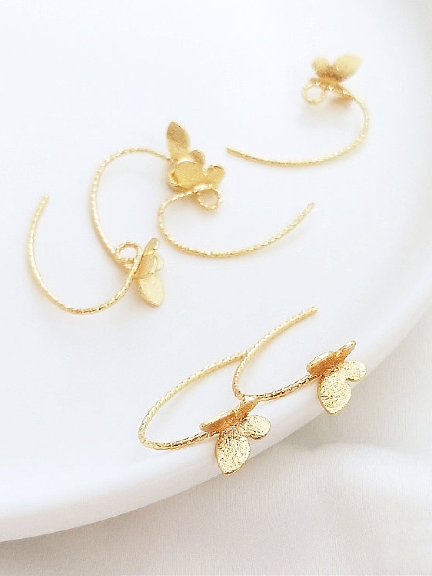 Butterfly Hooks 18K Nickel Free Real Gold Plated Butterfly Earring Posts (10 pcs) pre-order