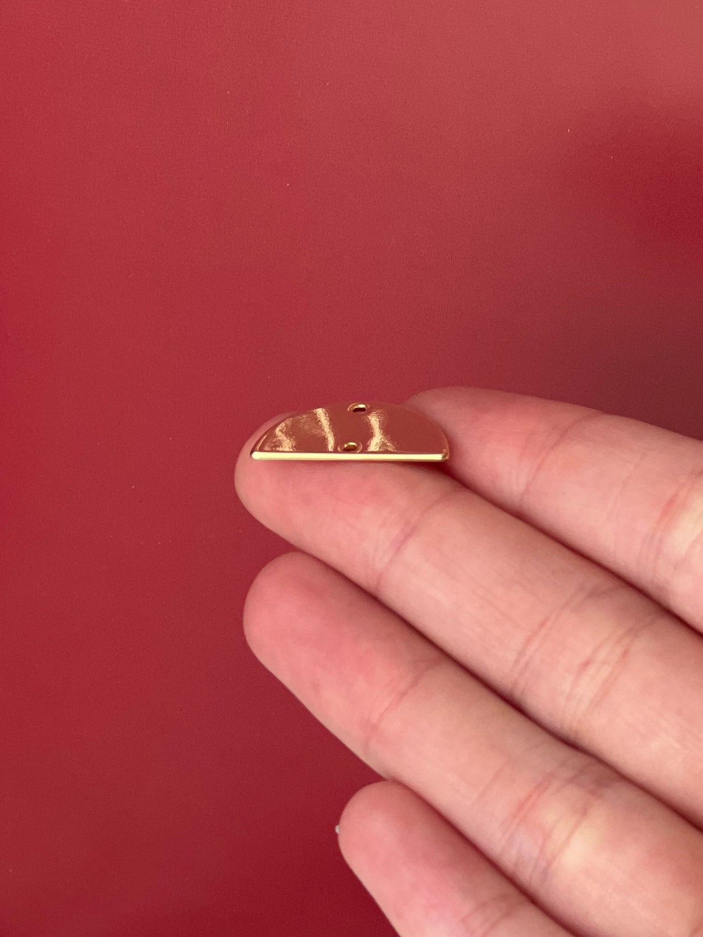 18k gold plated semicircle connector charm 21x11 mm (10 pcs) pre-order