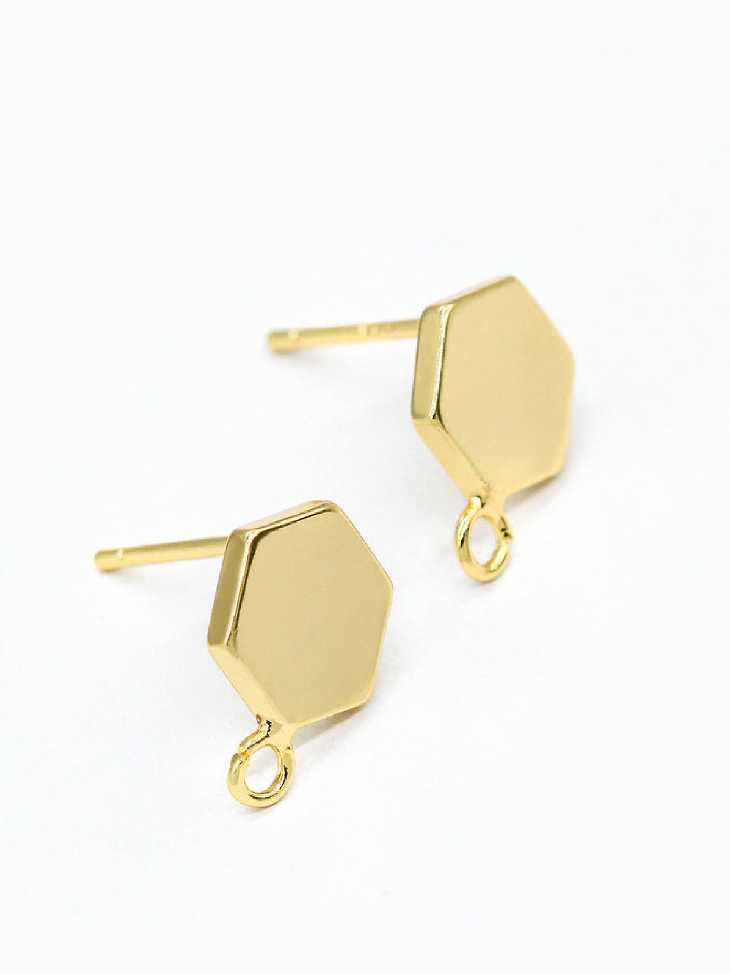 14K gold plated studs 12x8 mm (10pcs) pre-order